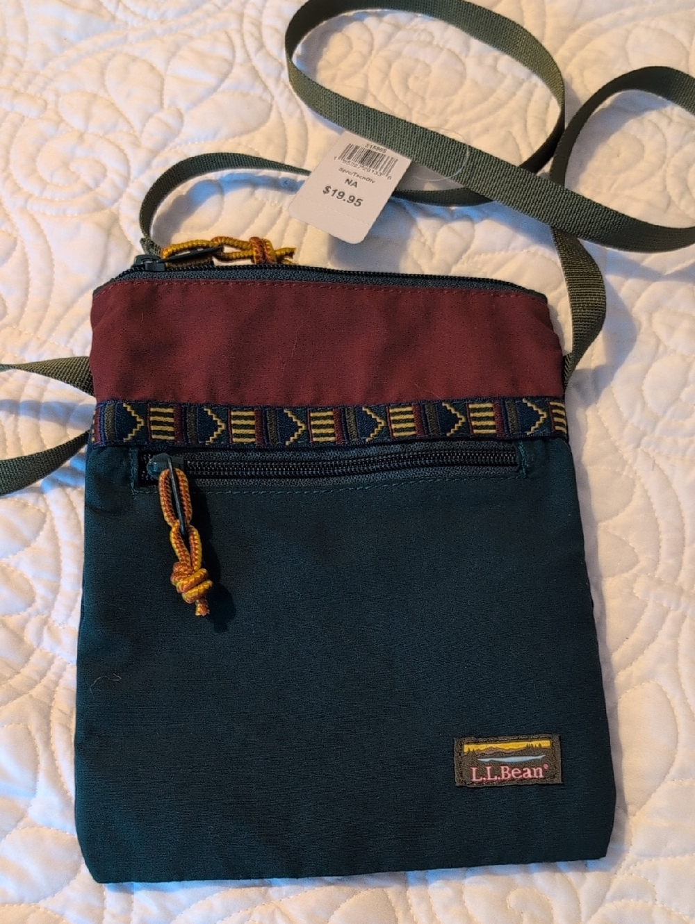 L.L. Bean  Dark Teal Crossbody Bag